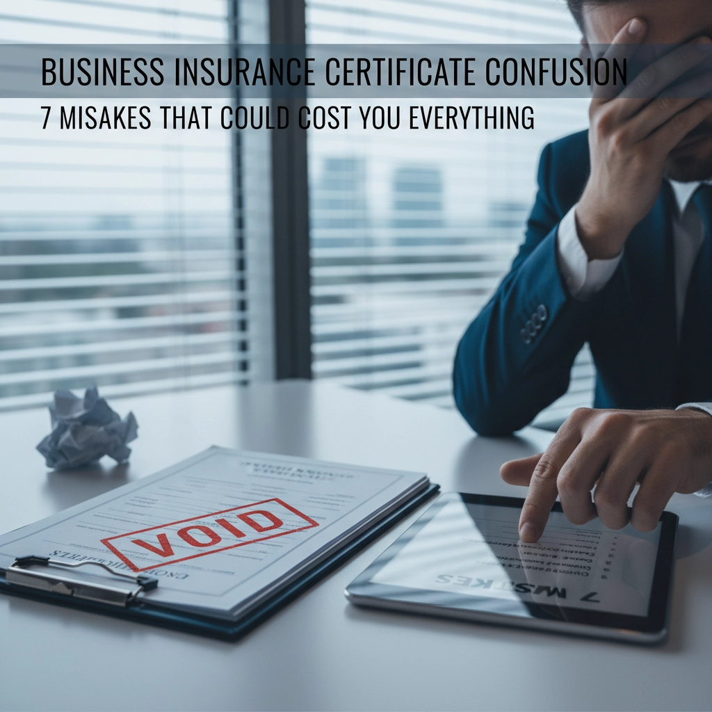 Image for Business Insurance Certificate Confusion: 7 Mistakes That Could Cost You Everything
